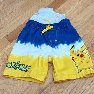 Kids Pokemon Yellow and Blue Shorts, XS